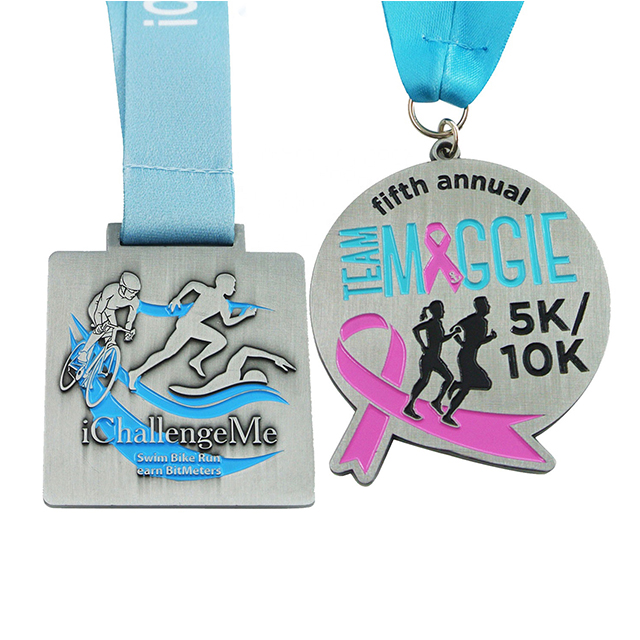 medallas personalizadas de desafío de atletismo de 5k