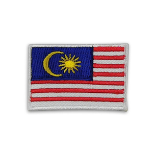 Parche bordado de bandera militar para ropa