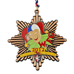 Medalla de carnaval alemán 【Medallas estampadas en 3D, chapadas en cobre antiguo, parches de ladrillo flash, varios colores】