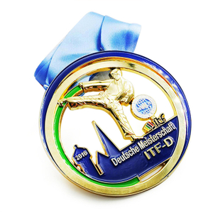 Medalla deportiva de karate de Taekwondo de oro personalizada hecha a medida