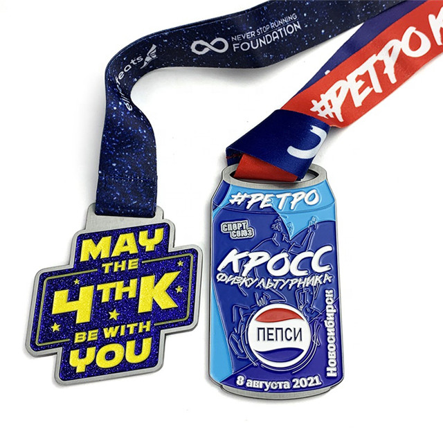 medallas de pista de carrera 10k personalizadas