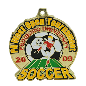 Medalla de fútbol de fútbol de oro