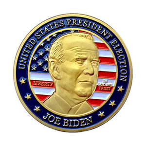 2020 joe biden & harris monedas de desafío coleccionables, moneda de oro de la victoria de biden us president DNC ​​roped edge