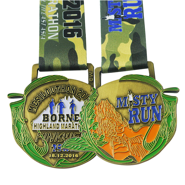 medallas personalizadas de desafío de atletismo de 5k