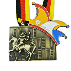 Medalla Payaso Fiesta 【Medalla de Molde 3D Estampada, Chapado en Oro Antiguo, Múltiples Colores】