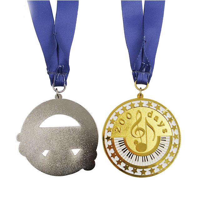 Medallas deportivas chapadas en bronce dorado plateado